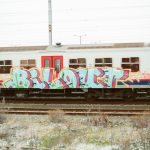 white green and pink train